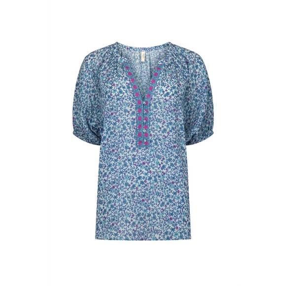 NEW SPELL love jetty short sleeve blouse in nirvana - Picture 4 of 6